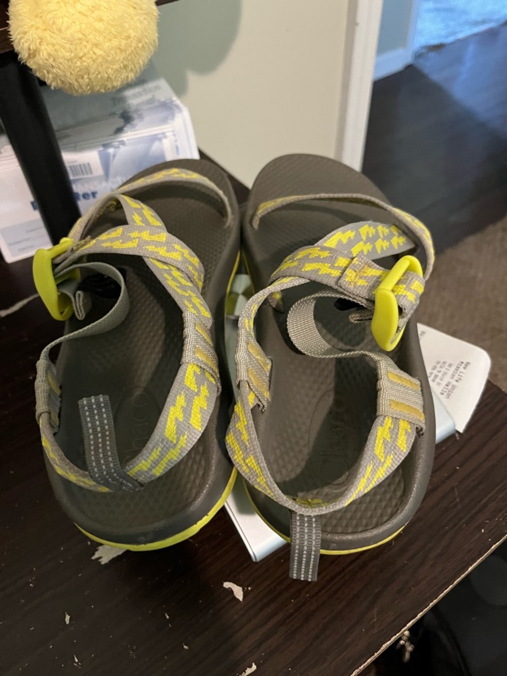 Chaco Kids Gray and Yellow Sport Sandals